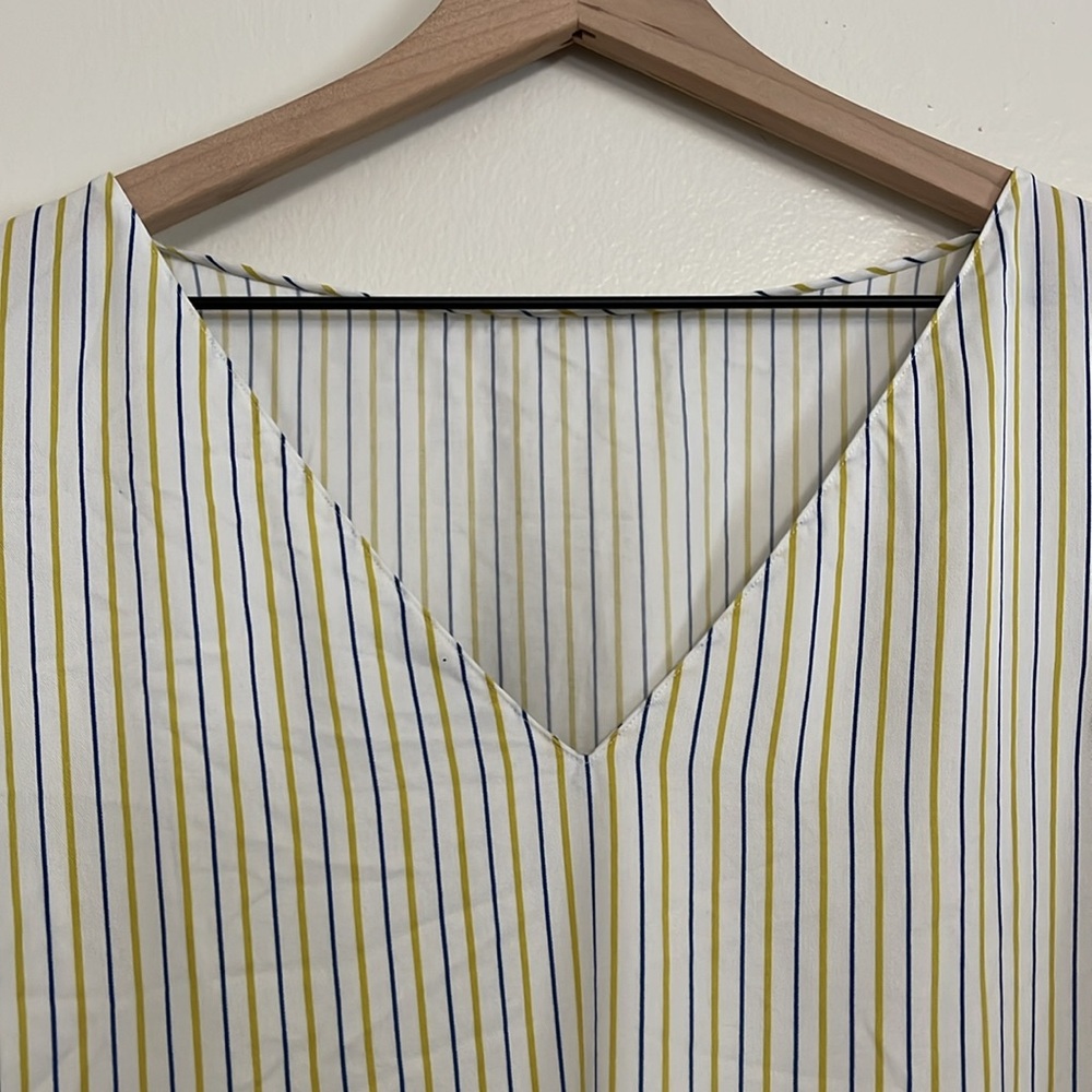 Massimo Dutti Striped Bell Sleeve Blouse Top - Picture 9 of 12